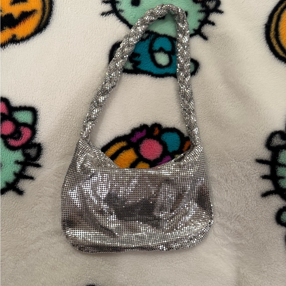 Zara Silver Mesh Bag